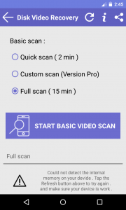 اسکرین شات برنامه Disk Video Recovery 1