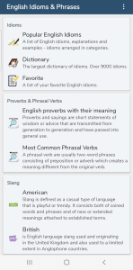 اسکرین شات برنامه All English Idioms & Phrases 1