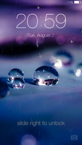 اسکرین شات برنامه Galaxy rainy lockscreen 2