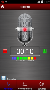 اسکرین شات برنامه Voice recorder 3