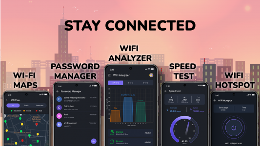 اسکرین شات 2 برنامه WiFi Password Map & Analyzer
