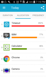 اسکرین شات برنامه Timeout - Control Your Smartphone Addiction 2