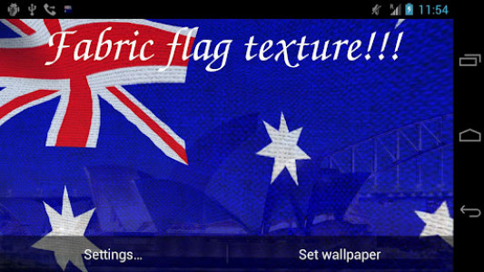 اسکرین شات برنامه 3D Australia Flag Live Wallpaper 7