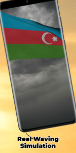 اسکرین شات 4 برنامه Azerbaijan Flag Live Wallpaper
