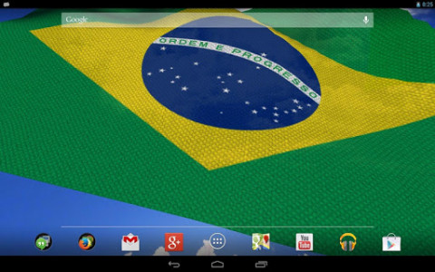 اسکرین شات برنامه Brazil Flag Live Wallpaper 8