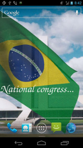 اسکرین شات برنامه Brazil Flag Live Wallpaper 5