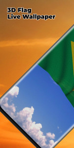 اسکرین شات 1 برنامه Brazil Flag Live Wallpaper