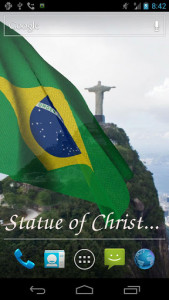 اسکرین شات برنامه Brazil Flag Live Wallpaper 3