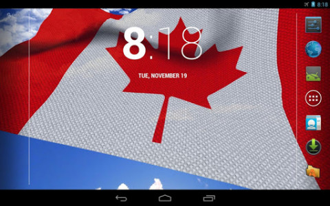 اسکرین شات برنامه Canada Flag Live Wallpaper 8