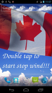 اسکرین شات برنامه Canada Flag Live Wallpaper 1