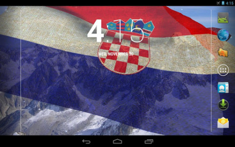 اسکرین شات برنامه 3D Croatia Flag Live Wallpaper 8