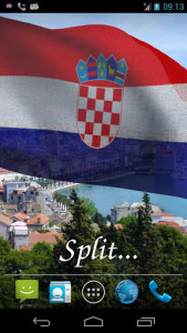 اسکرین شات برنامه 3D Croatia Flag Live Wallpaper 3