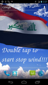 اسکرین شات برنامه Iraq Flag Live Wallpaper 1