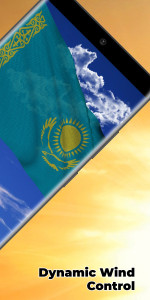 اسکرین شات 2 برنامه Kazakhstan Flag Live Wallpaper