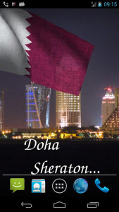 اسکرین شات برنامه Qatar Flag Live Wallpaper 2