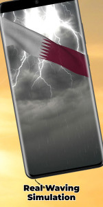 اسکرین شات 4 برنامه Qatar Flag Live Wallpaper