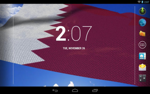 اسکرین شات برنامه Qatar Flag Live Wallpaper 7