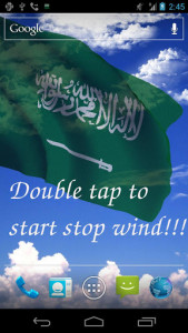 اسکرین شات برنامه Saudi Arabia Flag Live Wallpaper 1
