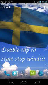 اسکرین شات برنامه Sweden Flag Live Wallpaper 1