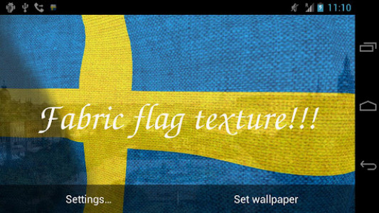 اسکرین شات برنامه Sweden Flag Live Wallpaper 6