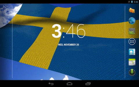 اسکرین شات برنامه Sweden Flag Live Wallpaper 8