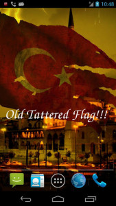 اسکرین شات برنامه Turkey Flag Live Wallpaper 7