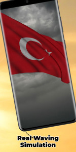 اسکرین شات 4 برنامه Turkey Flag Live Wallpaper
