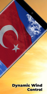 اسکرین شات 2 برنامه Turkey Flag Live Wallpaper