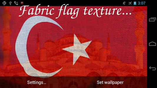 اسکرین شات برنامه Turkey Flag Live Wallpaper 6