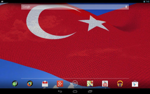 اسکرین شات برنامه Turkey Flag Live Wallpaper 8