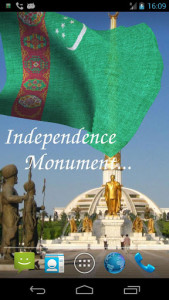 اسکرین شات برنامه Turkmenistan Flag Live Wallpaper 2