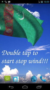 اسکرین شات برنامه Turkmenistan Flag Live Wallpaper 1