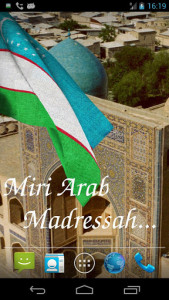 اسکرین شات برنامه Uzbekistan Flag Live Wallpaper 2