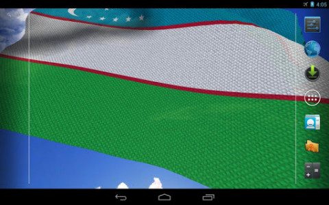 اسکرین شات برنامه Uzbekistan Flag Live Wallpaper 7