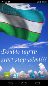 اسکرین شات برنامه Uzbekistan Flag Live Wallpaper 1