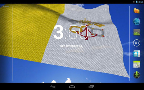 اسکرین شات برنامه Vatican Flag Live Wallpaper 7