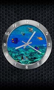 اسکرین شات برنامه Clock Aquarium Live Wallpaper 7