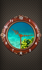 اسکرین شات برنامه Clock Aquarium Live Wallpaper 8