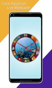 اسکرین شات برنامه Clock Aquarium Live Wallpaper 3