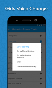 اسکرین شات برنامه Girls Voice Changer - Edit Pitch & Sounds Updates 4