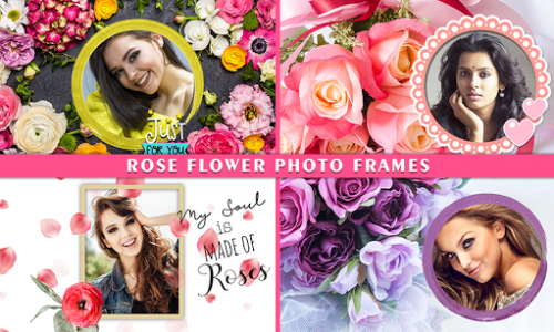 اسکرین شات برنامه Photo Editor & Photo Frames Rose Flower Background 1