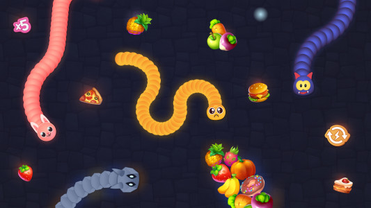 اسکرین شات بازی Snake Game - Worms io Zone 1