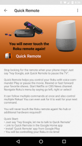 اسکرین شات برنامه Quick Remote for Google Home/Assistant & Roku 6