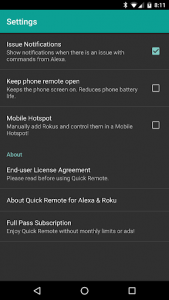 اسکرین شات برنامه Quick Remote for Alexa & Roku 7