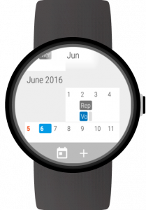 اسکرین شات برنامه Calendar for Wear OS (Android Wear) 1