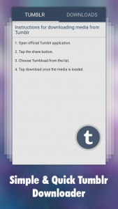 اسکرین شات برنامه Downloader for Tumblr 1