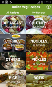 اسکرین شات برنامه Vegetarian Recipes : Cookbook 1