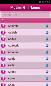 اسکرین شات برنامه Muslim Baby Names and Meaning 3