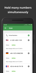 اسکرین شات 4 برنامه Wabi - Virtual Phone Number