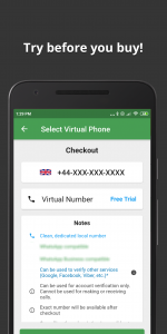 اسکرین شات برنامه Wabi - Virtual Phone Number 1
